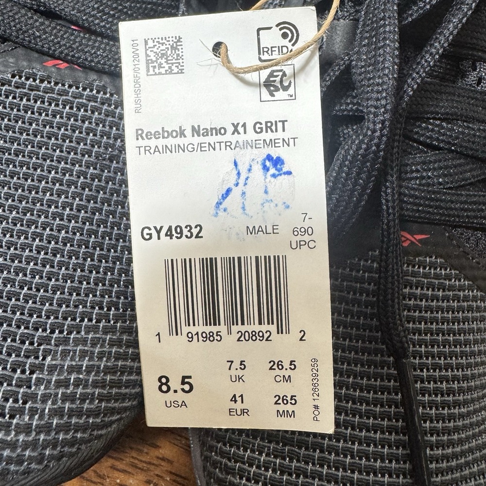 Size 8.5 - Reebok Nano X1 Grit Black - Picture 9 of 9
